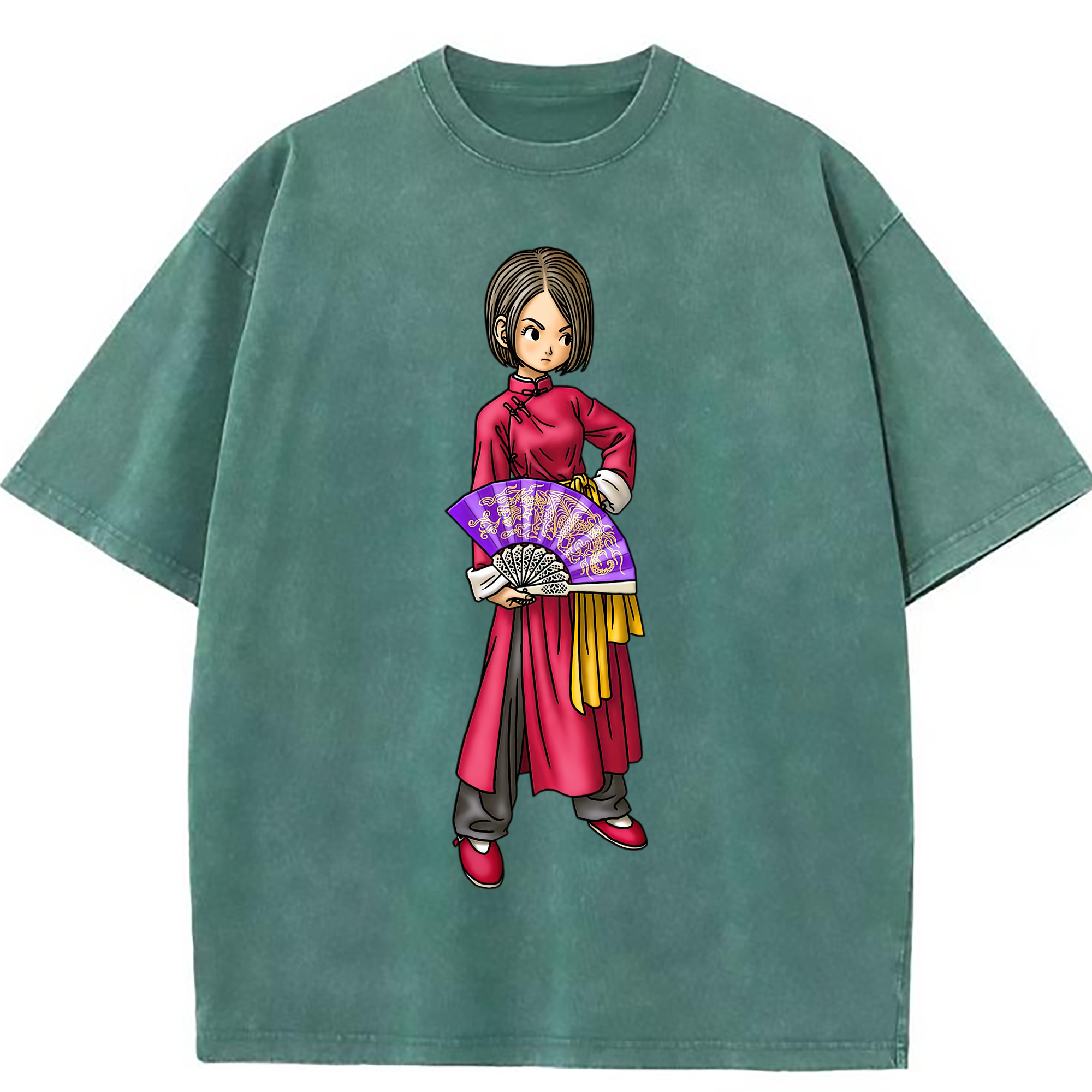 （画像用） ドラゴンクエスト Doragon Kuesuto Dragon Quest 綿100% ヴィンテージ風 半袖Tシャツ（フロントプリント）